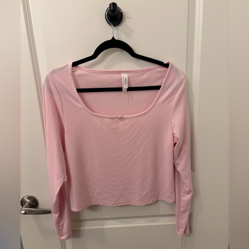 Auden Pink Long Sleeve Women's Pants Set